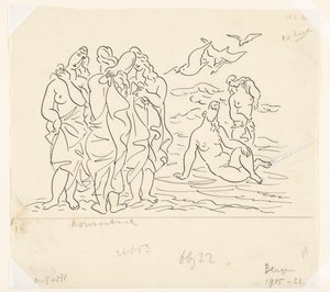 Baadsters (schets) door Leo Gestel