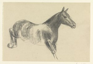 Bokkend paard door Leo Gestel