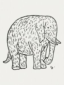 Olifant (ca. 1891–1941) Tekening in hoge resolutie door Leo Gestel