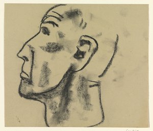 Mannenhoofd door Leo Gestel