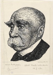 Portret van George-Eugène-Benjamin Clemenceau door Leo Gestel