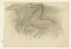 Rennende paarden door Leo Gestel