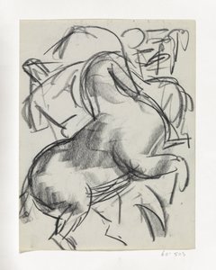 Steigerend Paard Met Figuur Op De Achtergrond door Leo Gestel