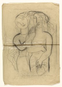 Twee staande vrouwen door Leo Gestel