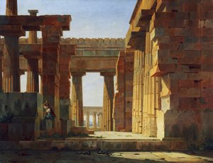 De Poseidon-tempel in Paestum door Leo von Klenze