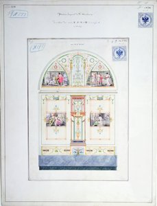Muurschildering ontwerp voor de Hermitage, St. Petersburg, c.1840 door Leo von Klenze