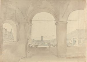 Panorama van Tivoli vanaf een Loggia