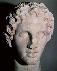 Hoofd van Alexander de Grote (356-323 v.Chr.) (marmer)
