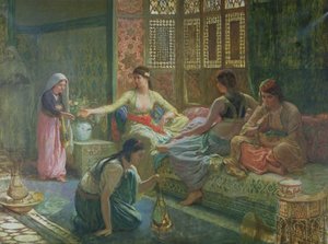 Interieur van een harem, ca. 1865