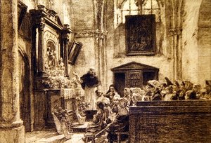 De maand mei van Marie in Charteve door Leon Augustin Lhermitte