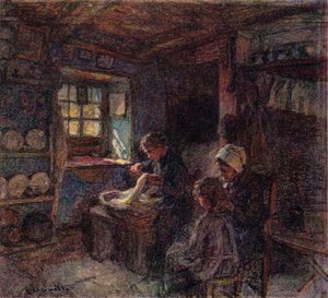 Les Dentellières, ca. 1888 door Leon Augustin Lhermitte