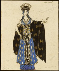 Een kostuumontwerp voor "Salome": Herodiade