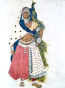 Bayadère met pauw, balletkostuumontwerp, 1911