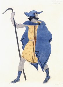 Kostuumontwerp voor Oedipus bij Colonnus - de Vreemdeling, c. 1899-1909
