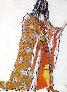 Kostuumontwerp voor de Ceremoniemeester, uit Doornroosje door Leon Bakst
