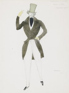 Kostuumontwerp voor het ballet Carnaval door R. Schumann door Leon Bakst