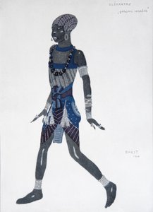 Kostuumontwerp voor het ballet Cleopatra door Leon Bakst