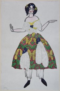 Kostuumontwerp voor het ballet De Magische Speelgoedwinkel door G. Rossini, 1919 door Leon Bakst