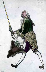 Kostuum voor Rinaldo, uit de Vrolijke Dames door Leon Bakst