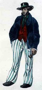 Kostuum voor de Zeeman, uit La Boutique Fantastique door Leon Bakst
