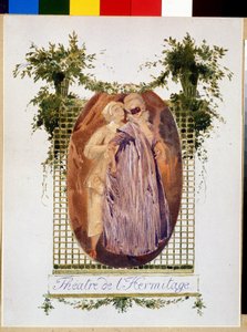 Omslag van een programma van het Ermitage Theater door Leon Bakst
