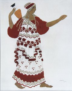 Nimf. Kostuumontwerp voor het ballet De Middag van een Faun door C. Debussy, 1912 door Leon Bakst