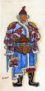 Oosterse kostuumontwerp door Leon Bakst