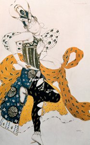 Peri Natasha Trouhanova, kostuumontwerp voor La Peri muziek door Paul Dukas, 1911