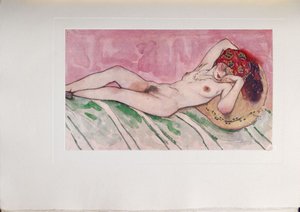 Slapende sultansvrouw door Leon Bakst