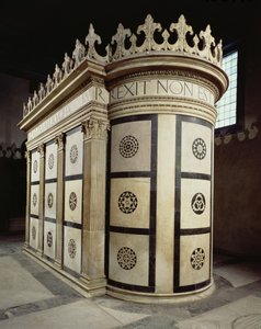 De kleine tempel van het Heilig Graf in de Capella Rucellai, 1467 (marmer)