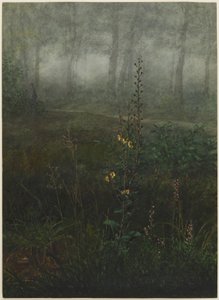 Grijze toorts in het kreupelhout door Léon Bonvin