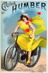 Transport. Humbert fietsen. Poster door Choubrac, Frankrijk, ca. 1895 door Leon Choubrac