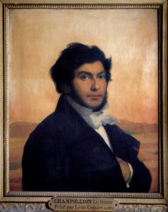 Portret van Jean-Francois Champollion, Franse egyptoloog door Léon Cogniet