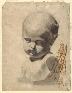 Tekening, Studie van een buste van een kind (van een gipsafgietsel), 1881-92 door Leon Dabo