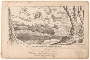 Juno in haar strijdwagen keert terug naar Olympus