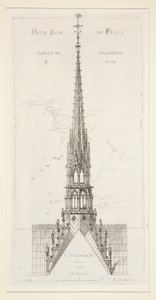 Notre Dame de Paris: Spits in hout en lood door Leon Gaucherel
