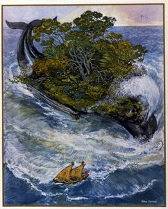 De avonturen van Sinbad de zeeman. Uit de Verhalen van 1001 Nacht. Illustratie door Léon Carré door Leon Georges Carre
