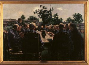 De rouwmaaltijd door Leon Henri Marie Frederic