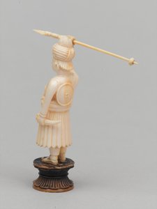 Zwarte pion, schaakstuk, India, circa 1820 door Leon Hornecker