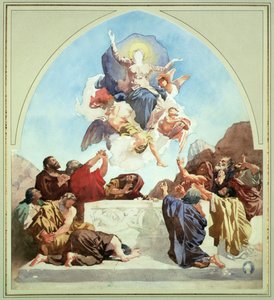 Studie voor De Hemelvaart van de Maagd door Leon Joseph Florentin Bonnat