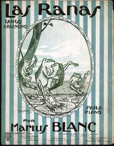 Kikkers die tango dansen, 1914 (illustratie) door Leon Pousthomis