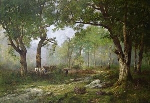 Het Bos van Fontainebleau door Leon Richet