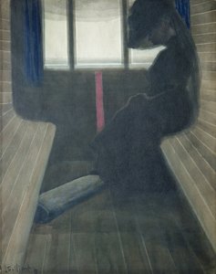 De vrouw in de trein, De weduwe door Leon Spilliaert