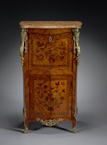 Schrijfmeubel met Neerklapbaar Front, ca. 1765-1775 door Leonard Boudin