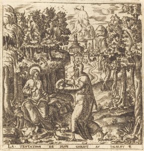 De verzoeking van Christus door Leonard Gaultier