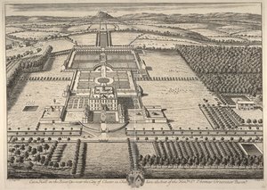 Eaton Hall aan de rivier de Dee nabij de stad Chester in Cheshire, de zetel van de Eerwaarde Sir Thomas Grosvenor