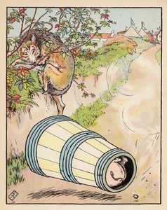 Illustratie voor De Drie Kleine Biggetjes door Leonard Leslie Brooke