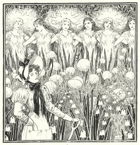 Meesteres Mary, heel anders, hoe groeit je tuin (gravure) door Leonard Leslie Brooke