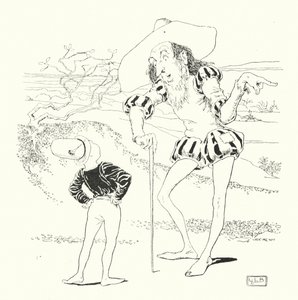 De man in de wildernis vroeg me, hoeveel aardbeien groeiden er in de zee (gravure)