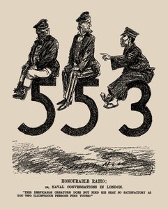 Eervolle Ratio of Marine Gesprekken in Londen. Punch